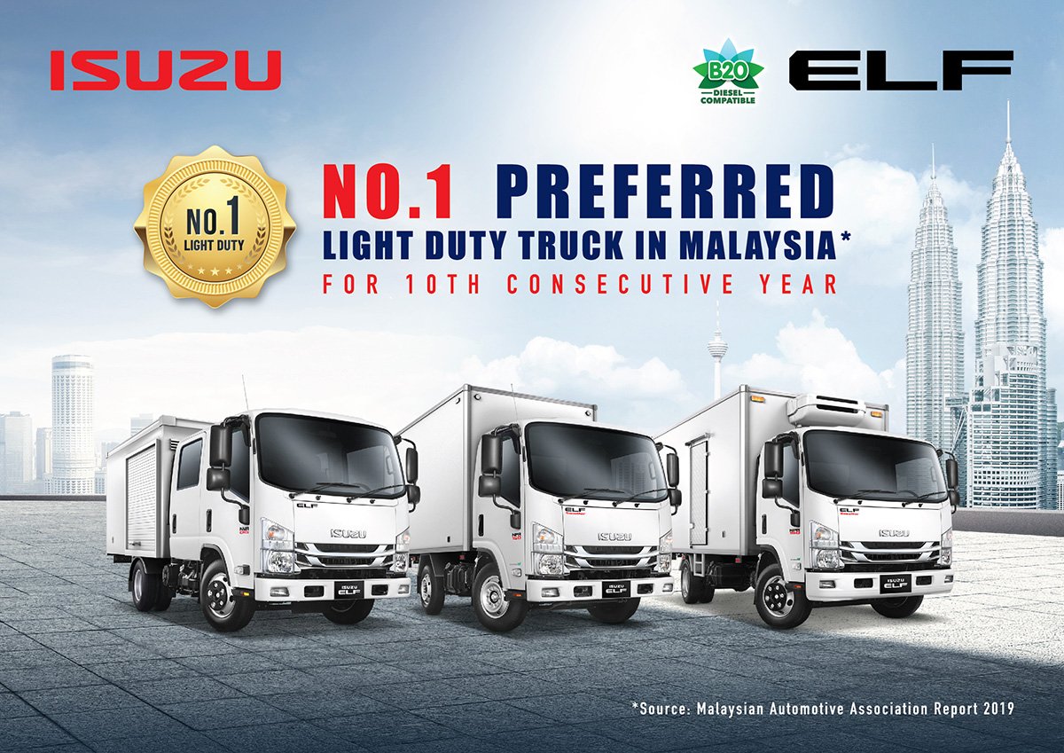 Isuzu Elf Leads The NO.1 Spot As Malaysia’s Preferred Light Duty Commercials Vehicle
